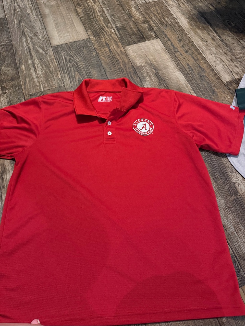 Russell Athletic Red Alabama Logo Polo